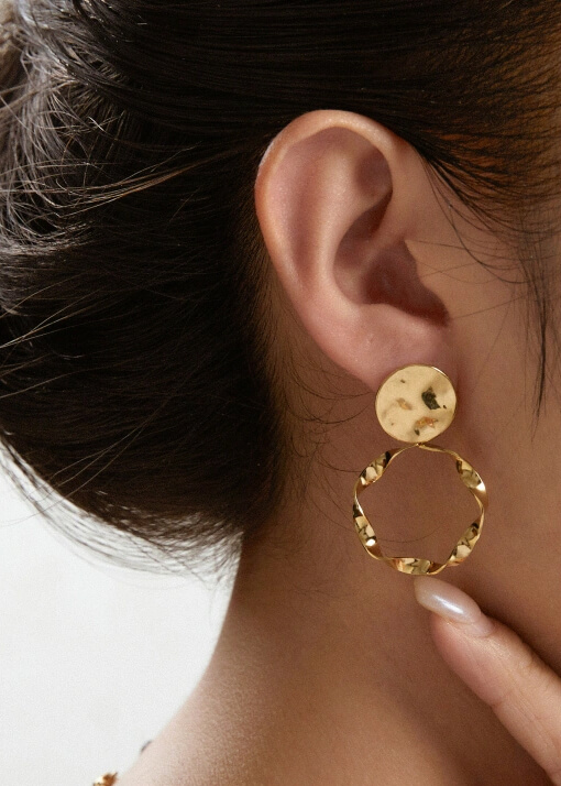 Boucles d'oreilles en acier inoxydable - L01-363 - Boucles d'oreilles