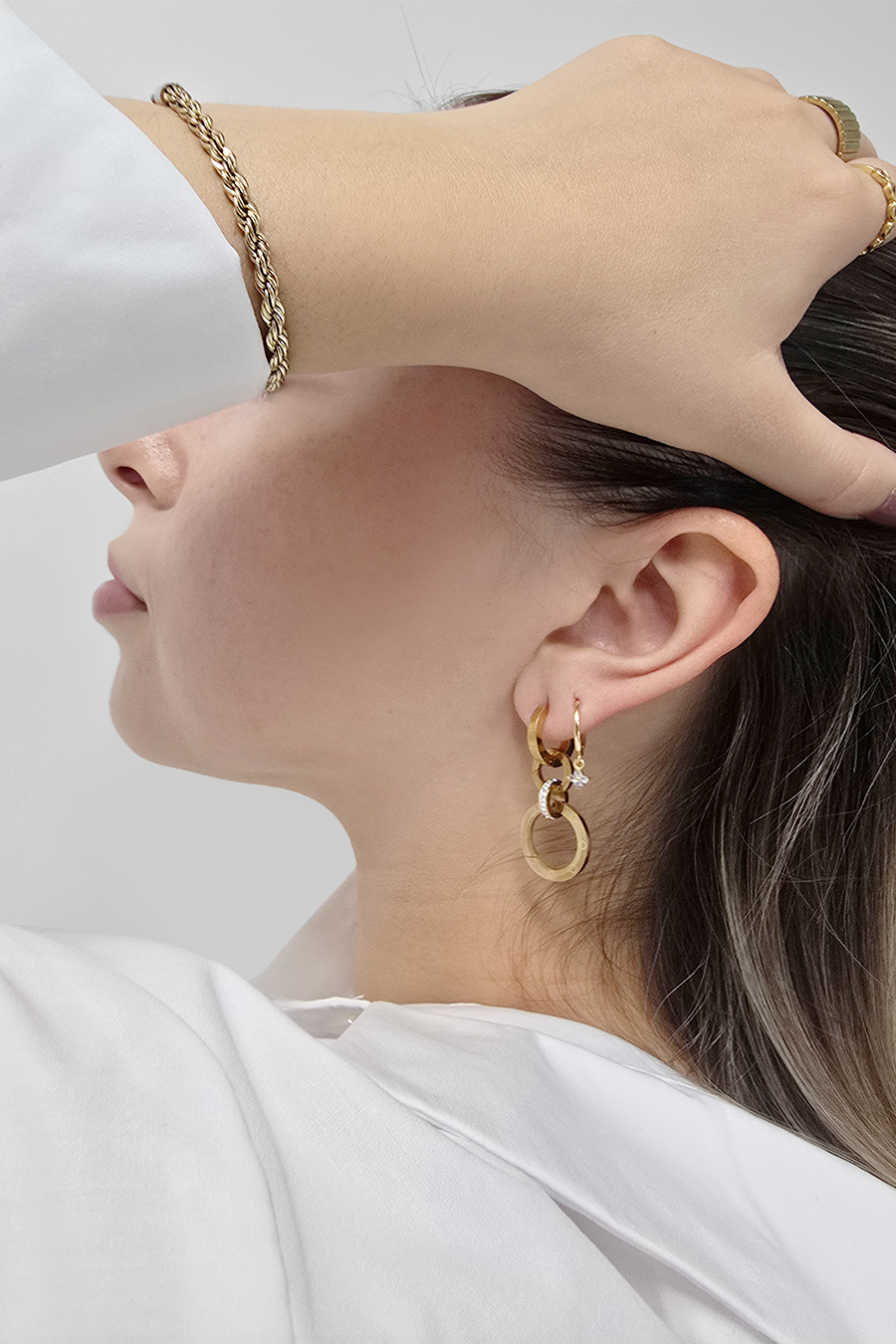 Boucles d'oreilles en acier inoxydable - PAR02 - Boucles d'oreilles