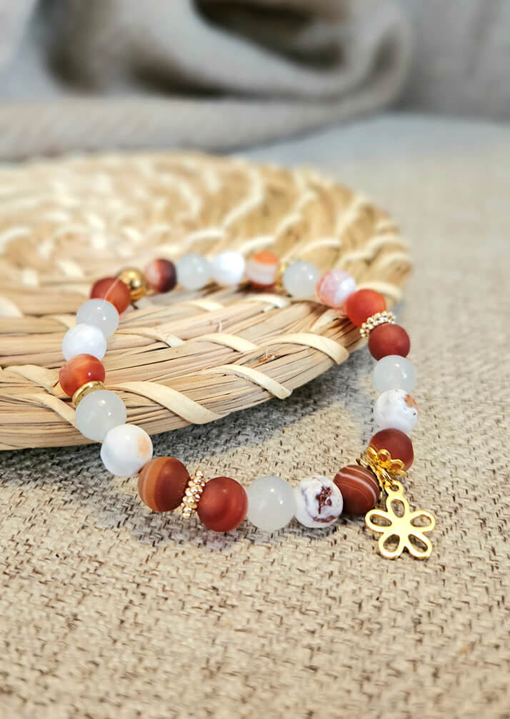 Bracelet confectionné en Beauce - Pierres semi-précieuses - 