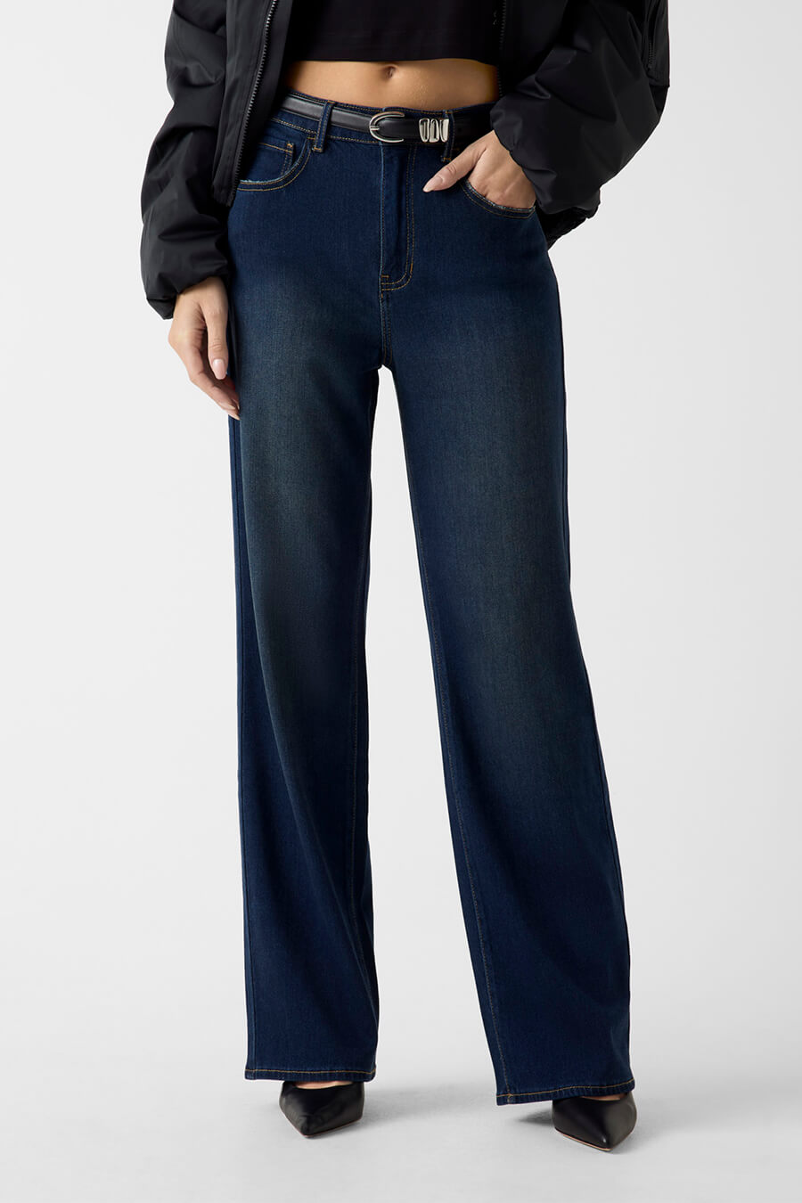 Jeans GUESS HIGH RISE STRAIGHT - W6RA3AD6980 - Guess