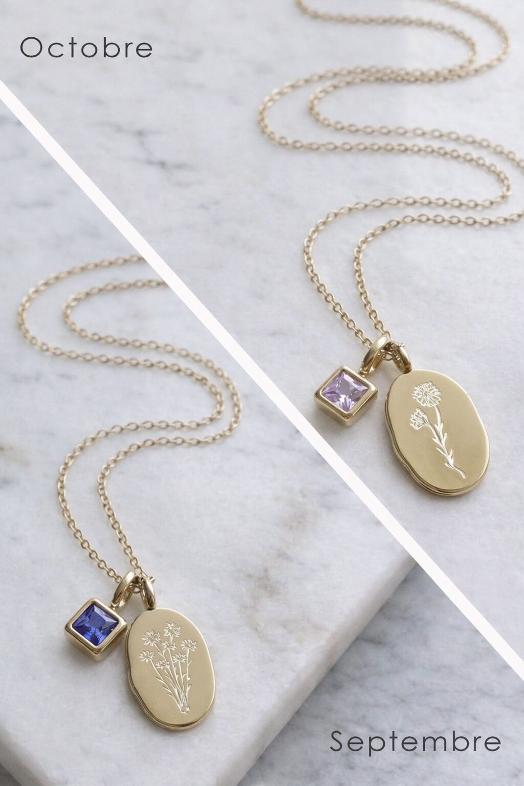 Collier fleur de naissance - COLNAS - 