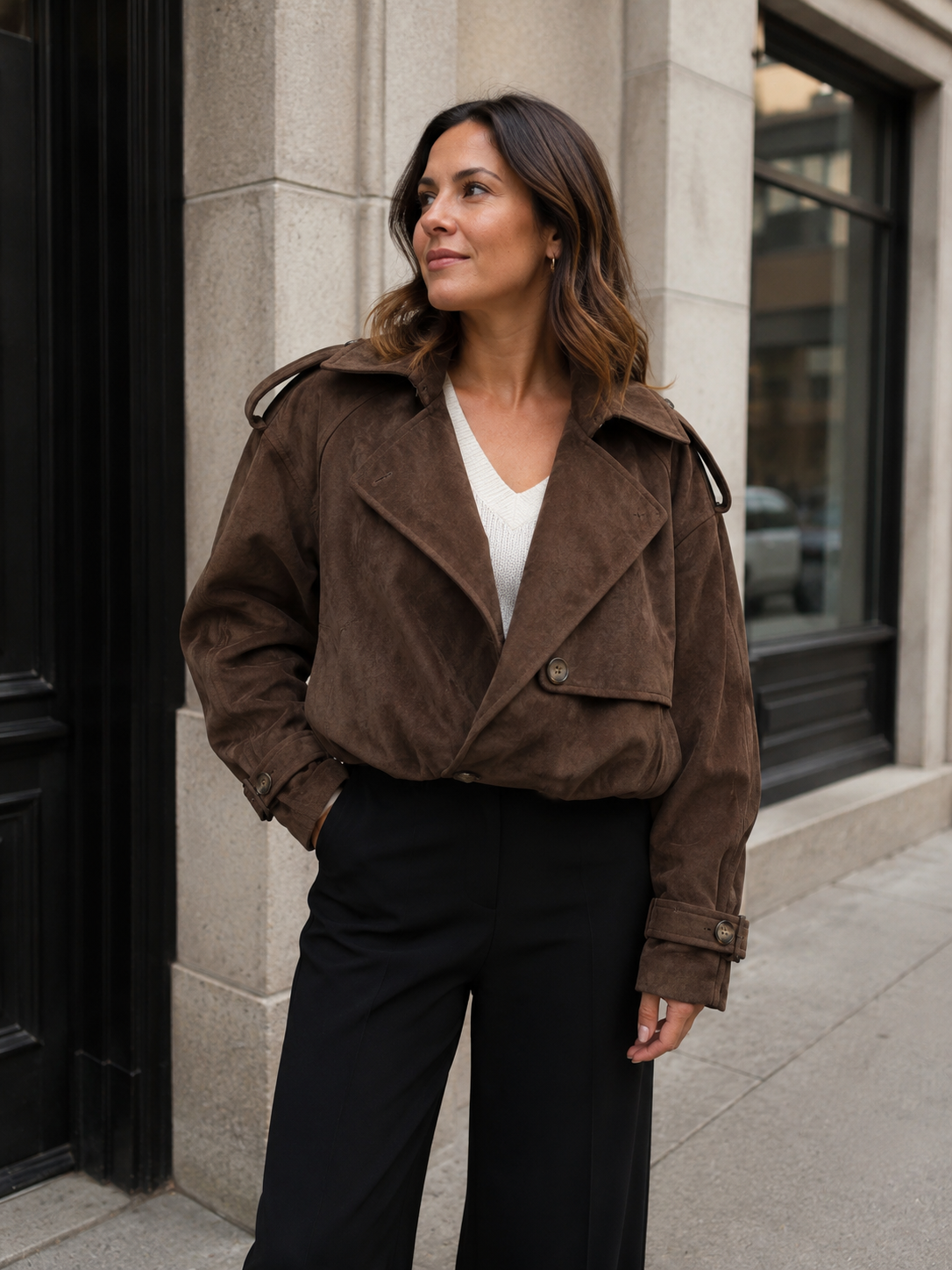 Trench court en suède ORIGINALITÉS - S6690 - Originalités
