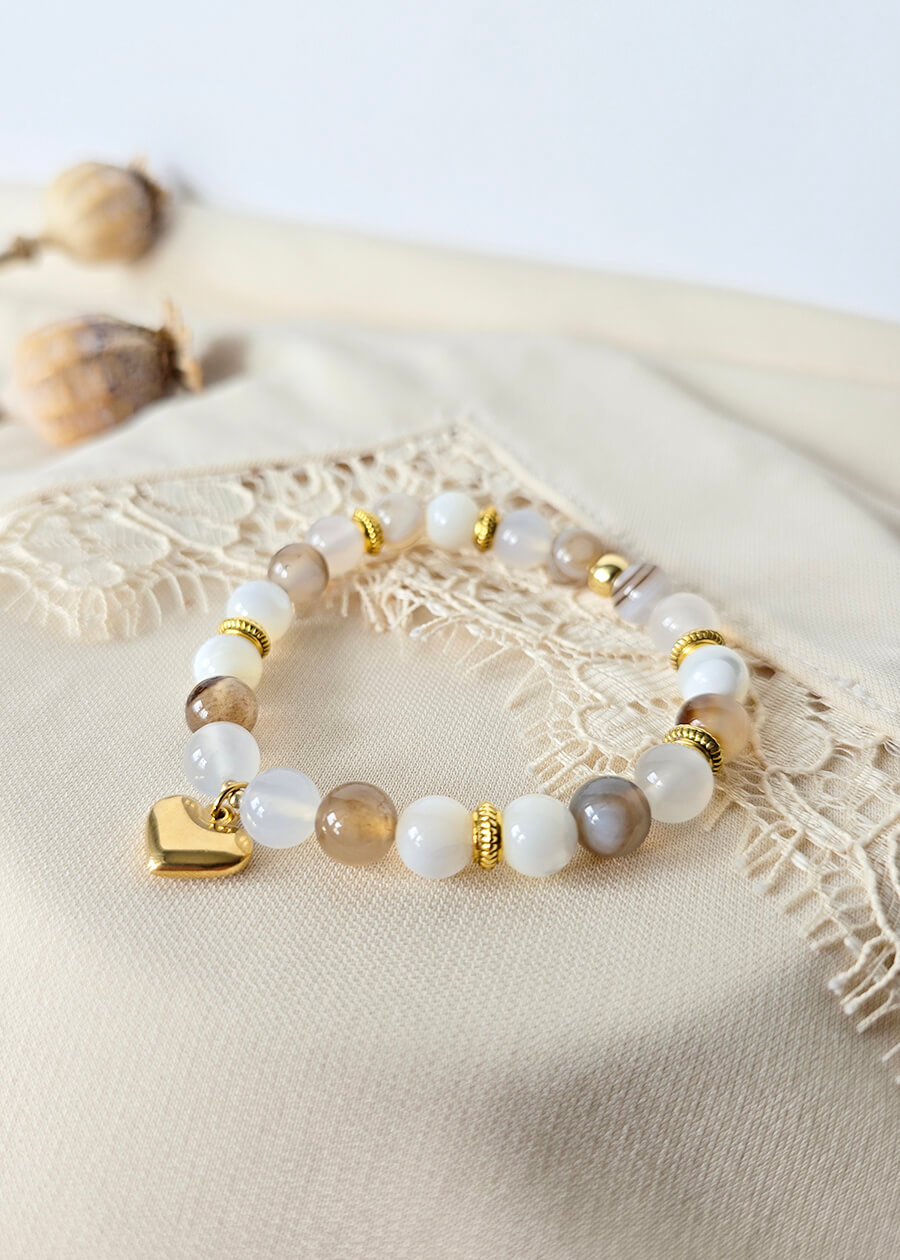 Bracelet confectionné en Beauce - Pierres semi-précieuses - 