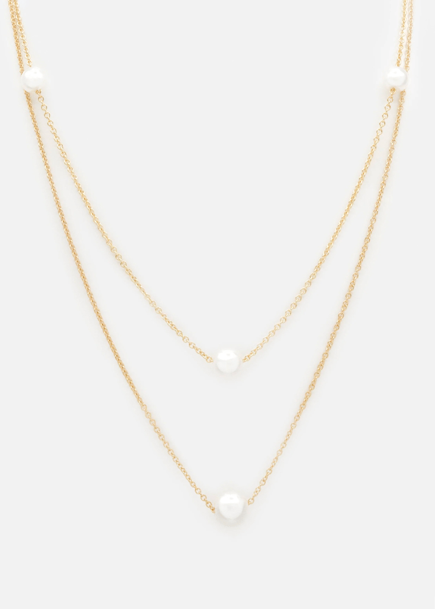 Collier double chaîne BIZOU - PL253N015GL - BIZOU
