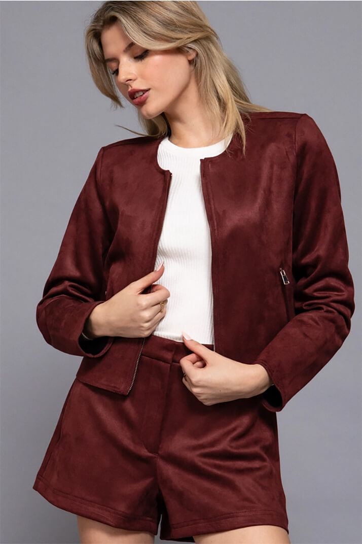 Veste en suède ORIGINALITÉS - AU7923 - Originalités