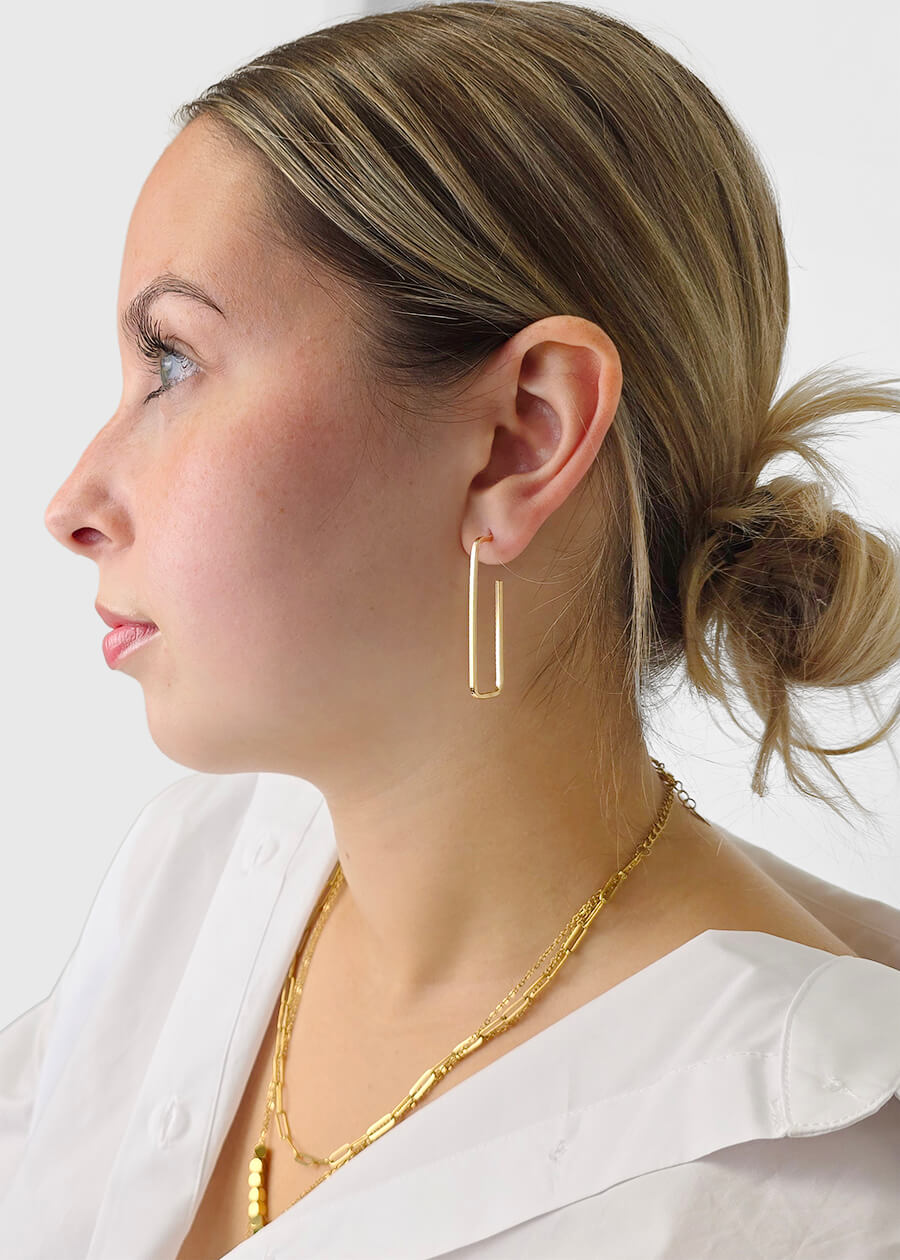 Boucles d'oreilles en or laminé - 864ER055 - Boucles d'oreilles