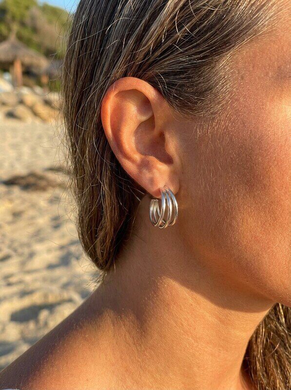 Boucles d'oreilles en acier inoxydable - BO1355 - Boucles d'oreilles