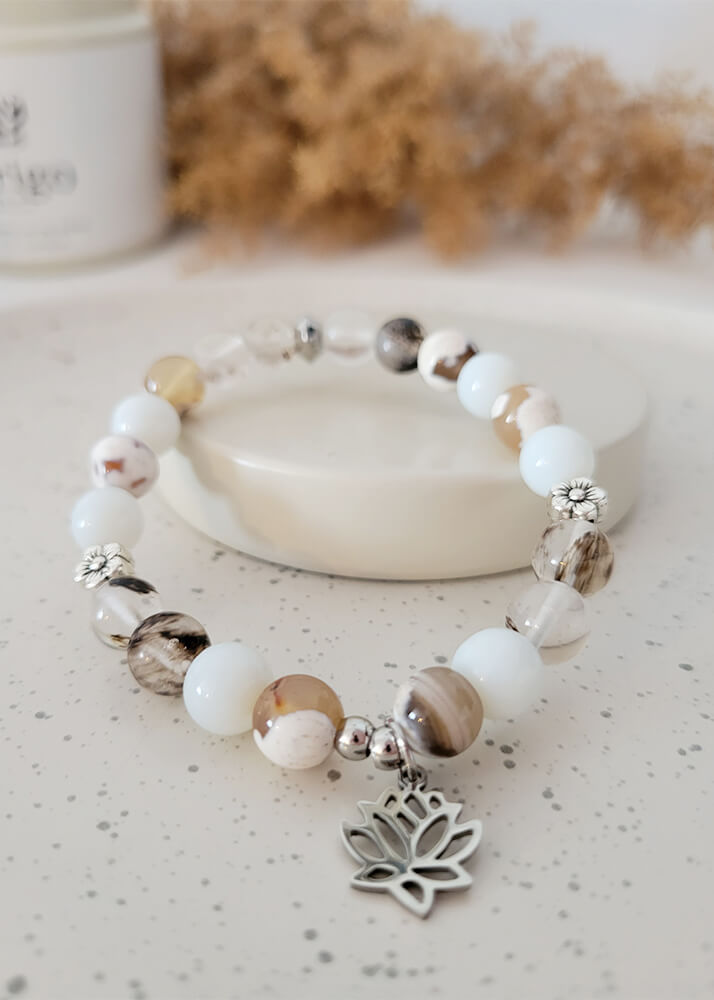Bracelet confectionné en Beauce - Pierres semi-précieuses - 
