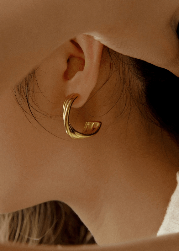 Boucles d'oreilles en acier inoxydable - L01-417 - Boucles d'oreilles