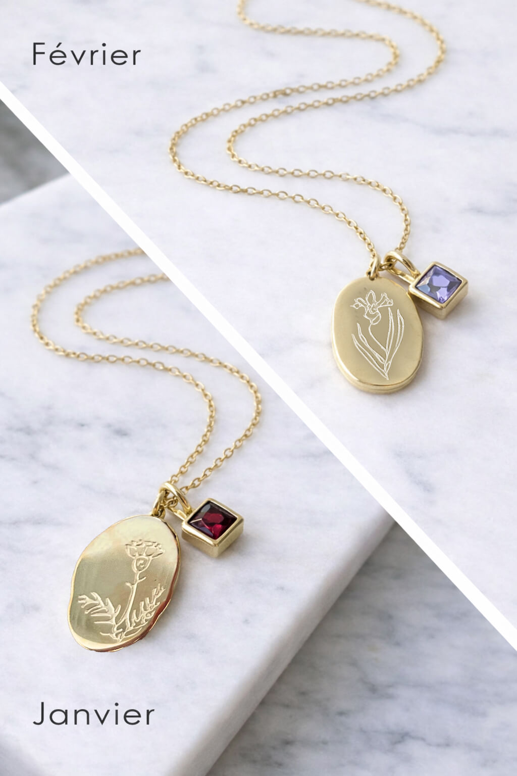 Collier fleur de naissance - COLNAS - 