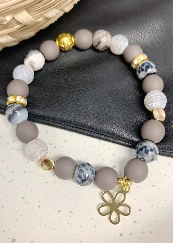 Bracelet confectionné en Beauce - Pierres semi-précieuses - 
