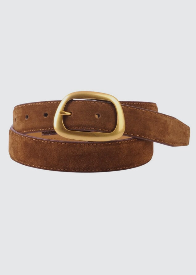 Ceinture en cuir suédé