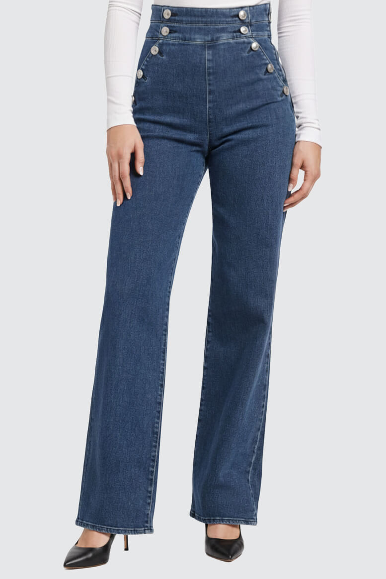 Jeans taille haute GUESS - W6RA3RD0910 - Guess