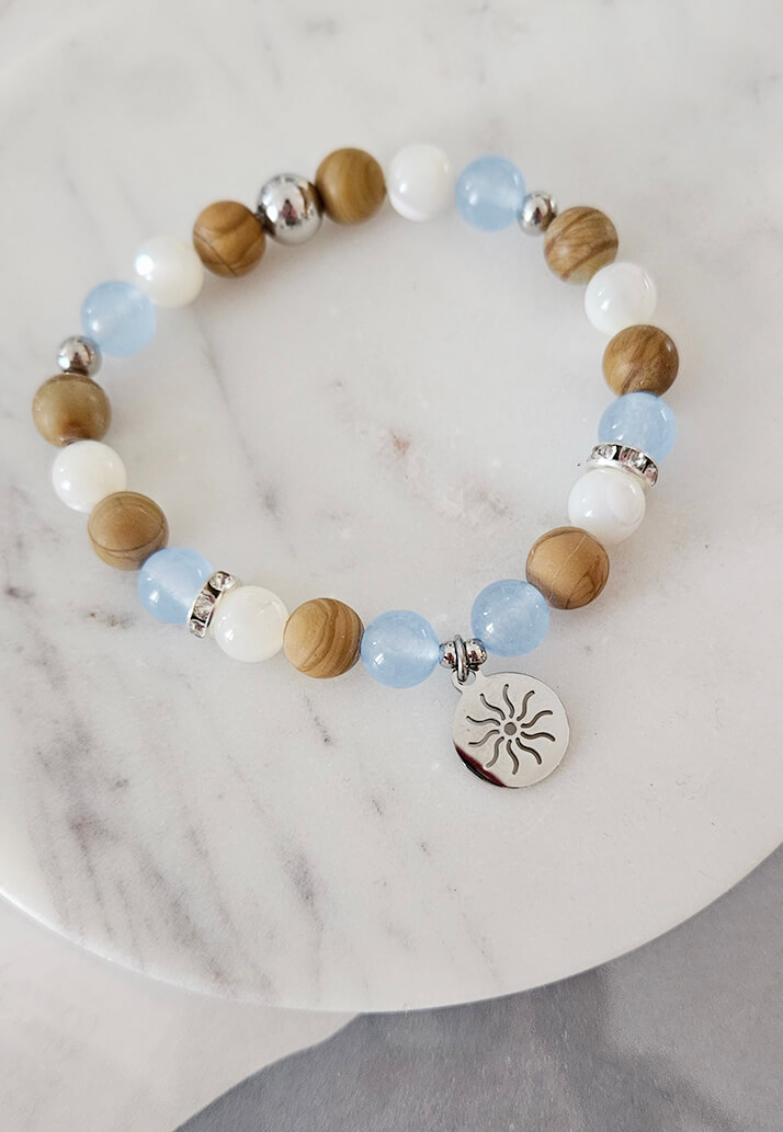 Bracelet confectionné en Beauce - Pierres semi-précieuses - 