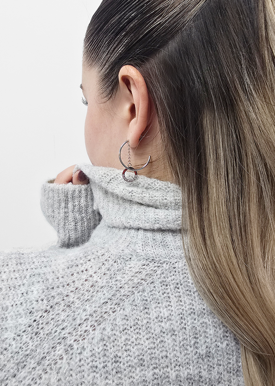 Boucles d'oreilles en acier inoxydable - PAR09 - Boucles d'oreilles