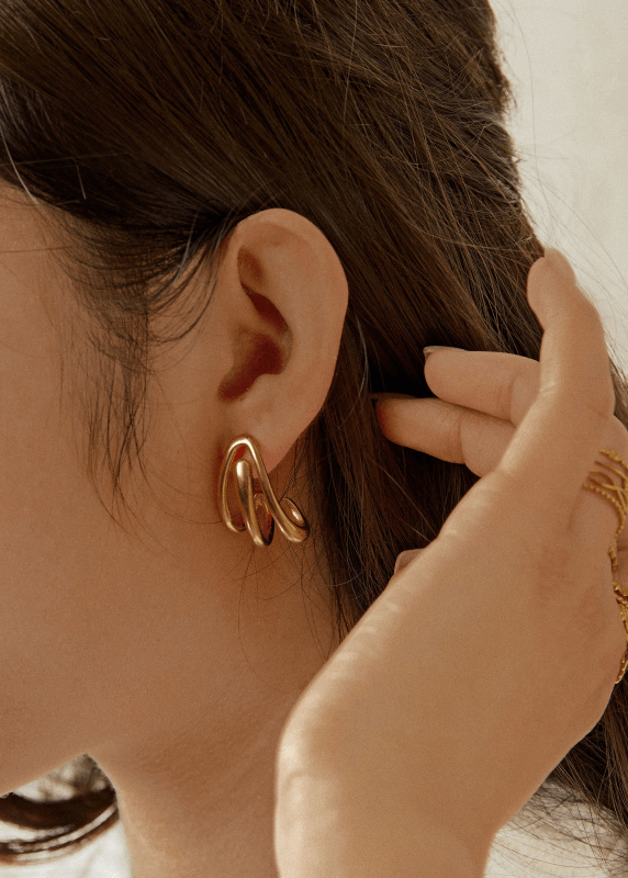 Boucles d'oreilles en acier inoxydable - L01-391 - Boucles d'oreilles