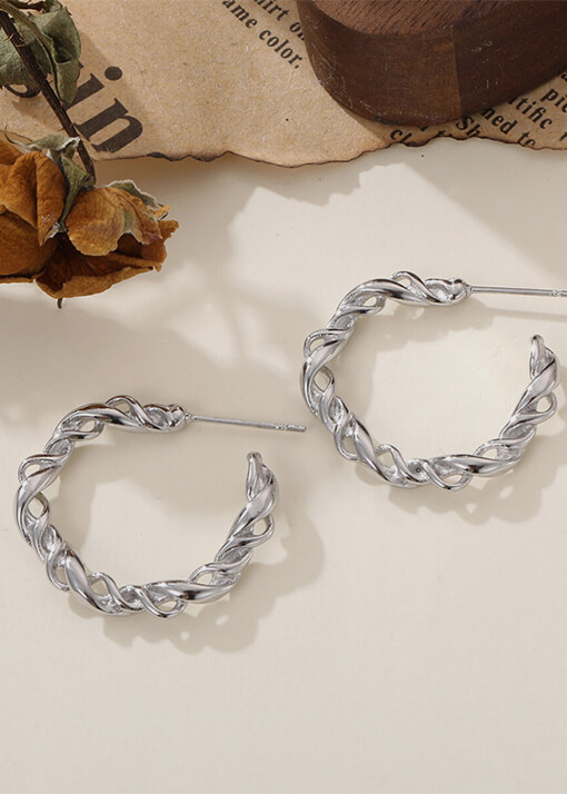 Boucles d'oreilles en acier inoxydable - L03-225 - Boucles d'oreilles
