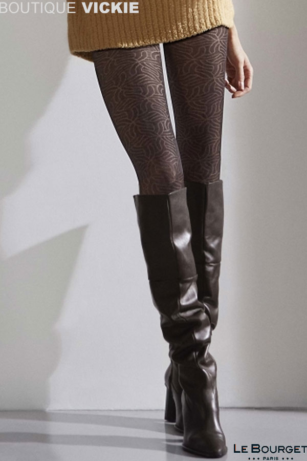 Collant Opaque Fantaisie Motif Géométrique 50 DERNIERS - 13A7 - BAS NYLON/COLLANTS