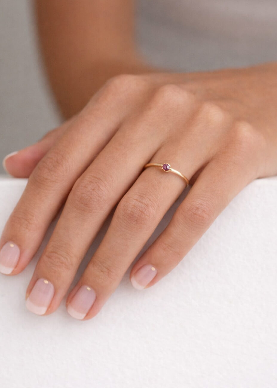 Bague couleur naissance FEVRIER - BFEV - BAGUES