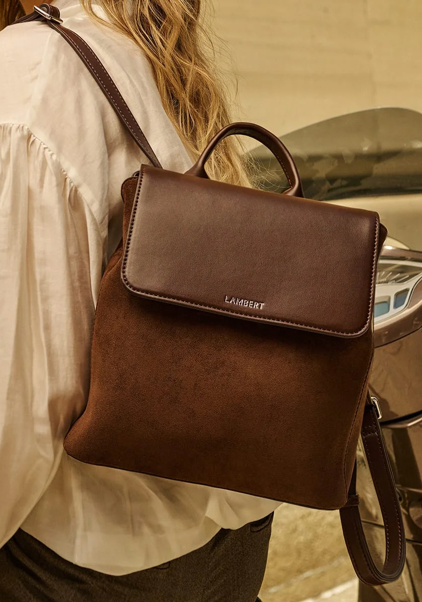 Sac à dos en cuir vegan et en suède LAMBERT - CYNTHIA - LAMBERT