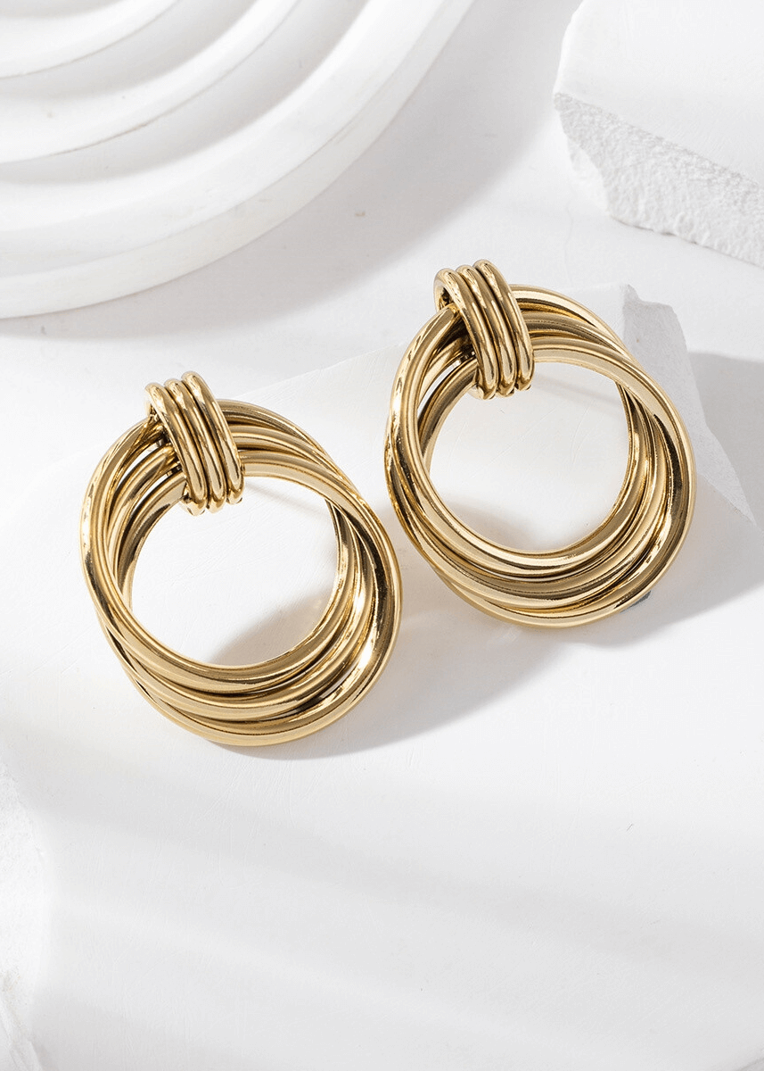 Boucles d'oreilles en acier inoxydable - L02-184 - Boucles d'oreilles