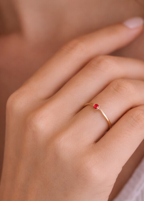 Bague couleur naissance JUILLET - BJUL - BAGUES