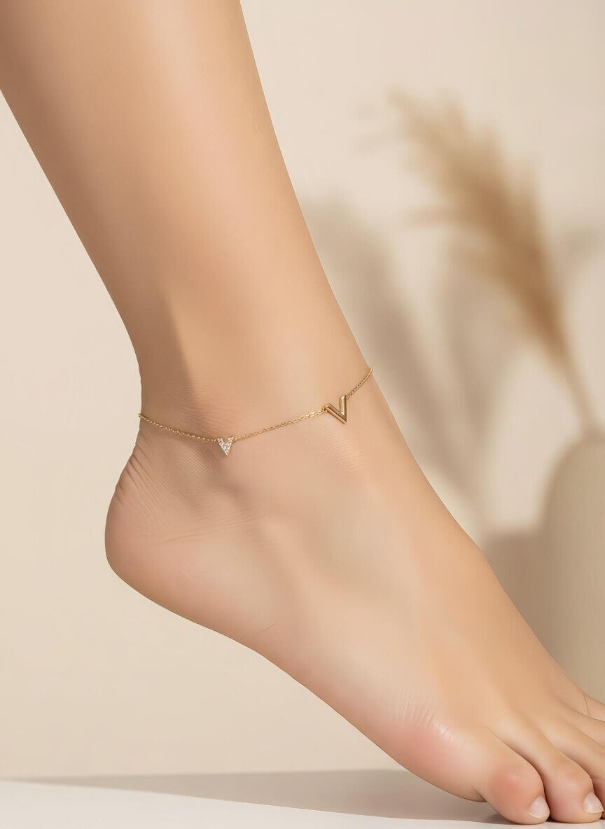 Bracelet de cheville en acier inoxydable - BRA006 - 