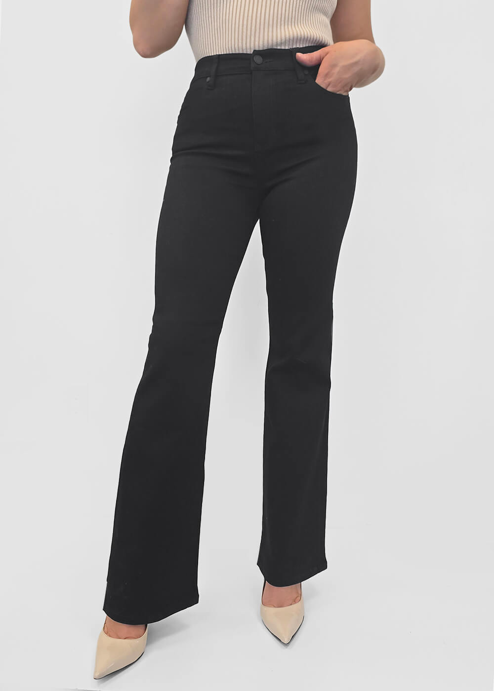 Jeans LUCY bootcut taille haute LIVERPOOL - LM4101EX - LIVERPOOL