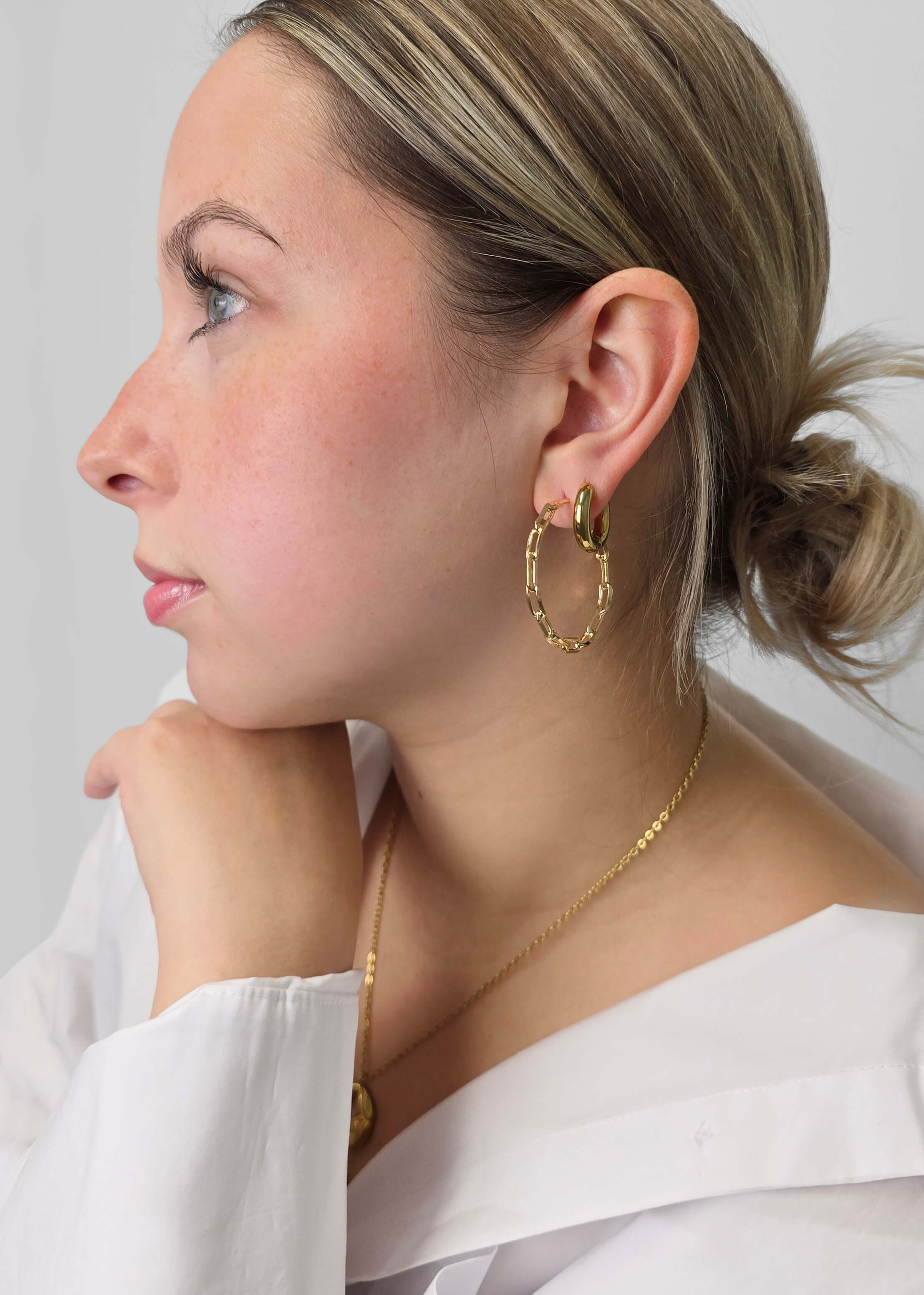 Boucles d'oreilles en or laminé - 864ER032 - Boucles d'oreilles