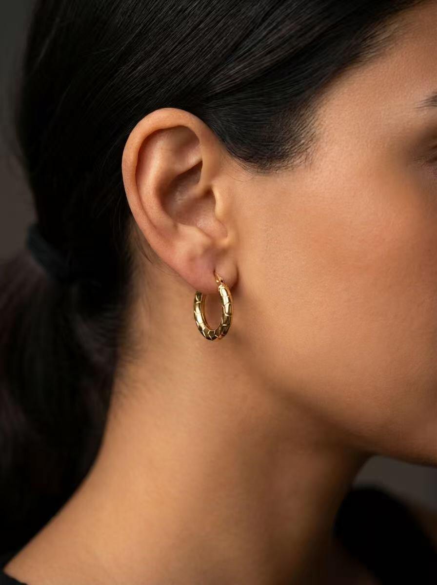 Boucles d'oreilles en acier inoxydable - BOC235 - Boucles d'oreilles